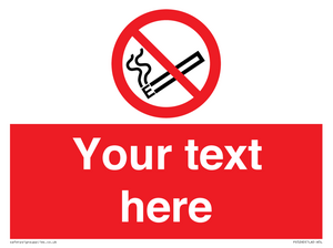 Custom No E-cigarettes / Vaping Sign
